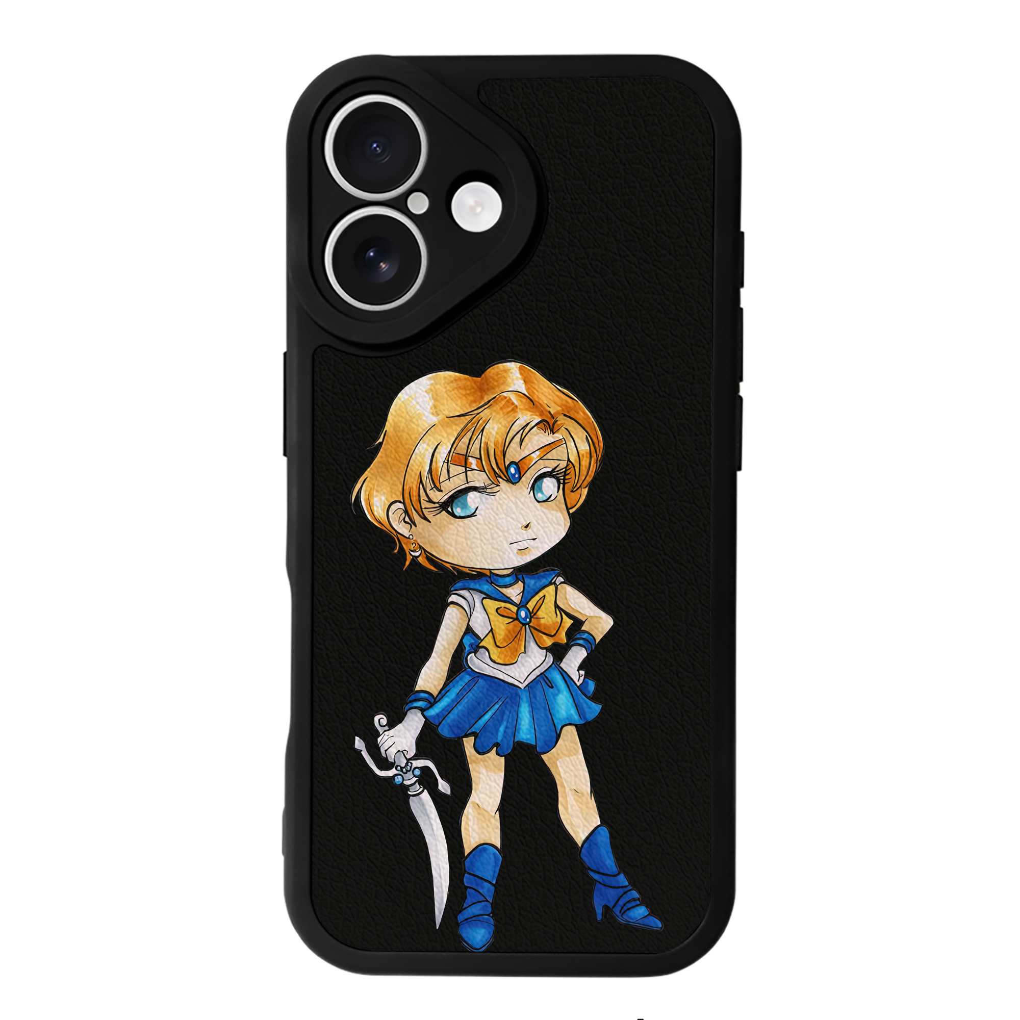 （画像用） 美少女戦士セーラームーン 天王はるか Sailor Moon Tenoh Haruka 【iPhone 16シリーズ対応】シリコンスマホケース（レザー調） 材質：シリコン
